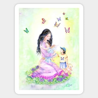 Angel Art, Mother and Cherub, "My Cherub, My Love" Sticker